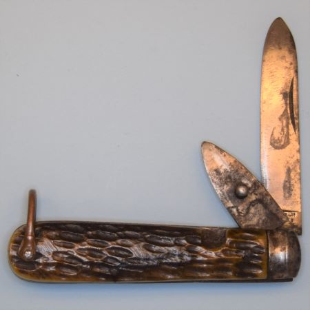 Pattern 8173 Clasp Knife with Jigged Bone handle