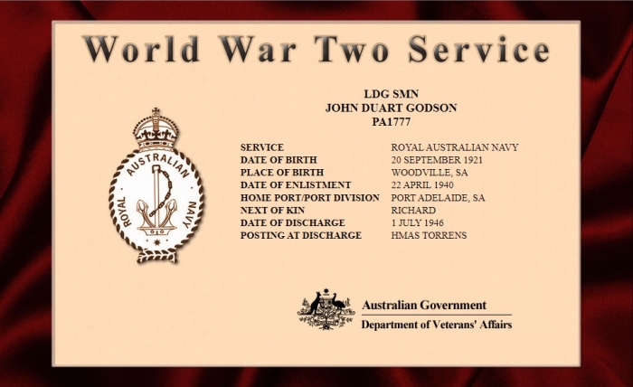 WW2 Certificste of Service